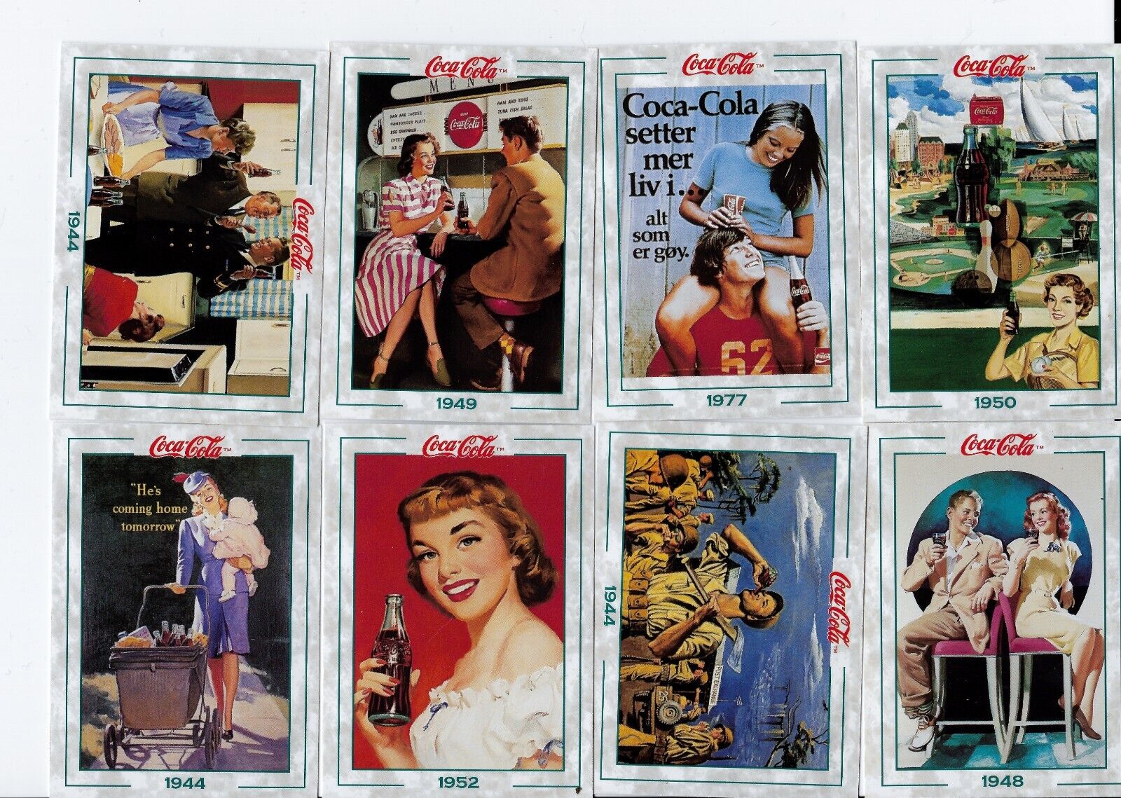 The Coca-cola Collection Trading Cards Series 2 - 1994 8 Trading Cards Coke  #2