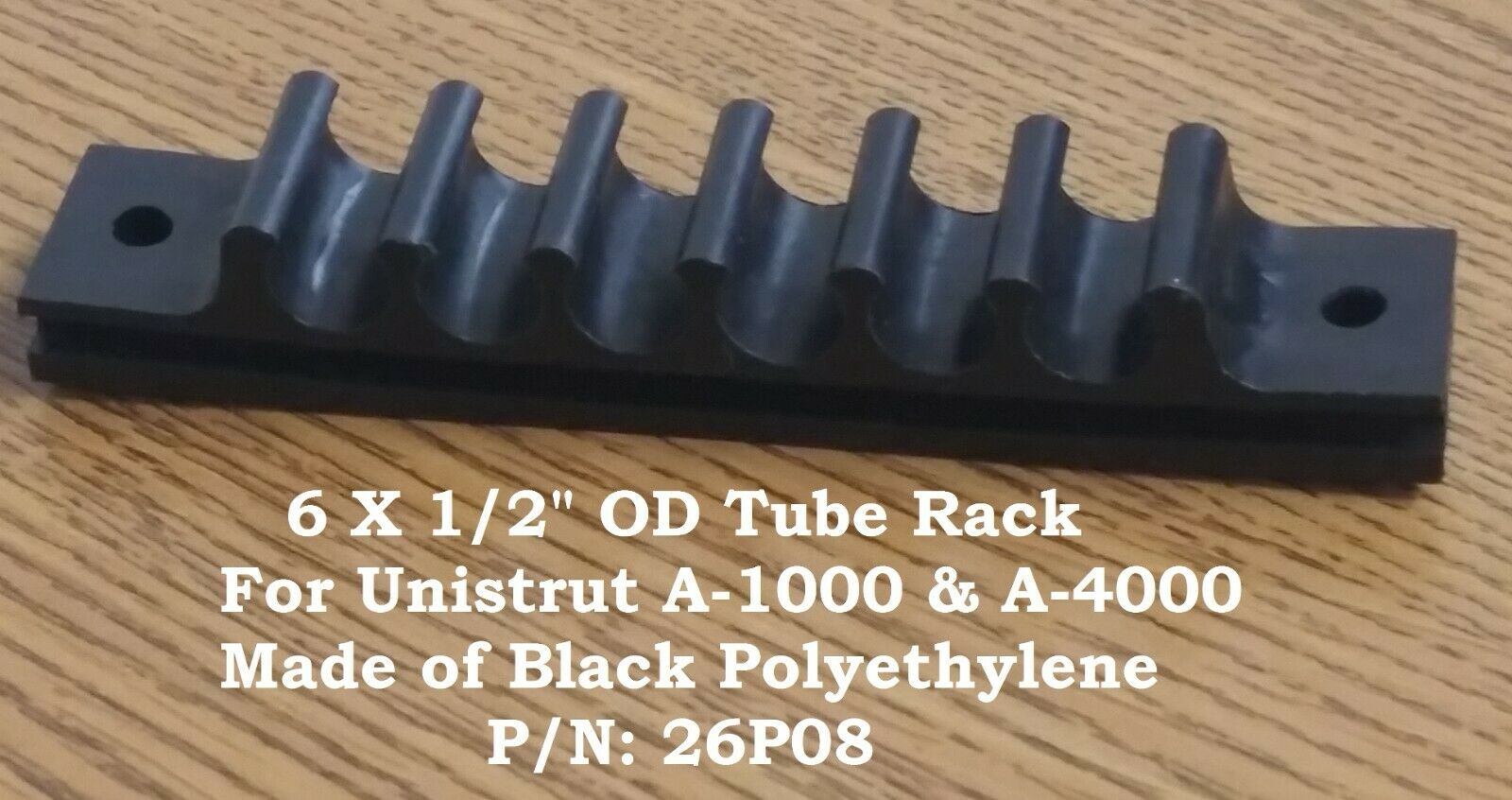 6 X 1/2" Od Tube Rack & Bend Holder For Unistrut A-1000 & A-4000 P/n: 26p08