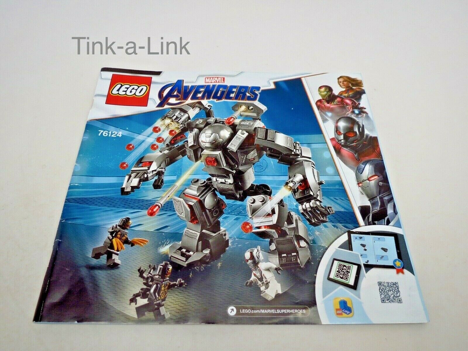 Lego Manual Only For War Machine Buster Avengers Set 76124