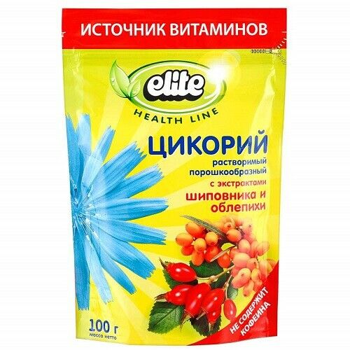 Instant Chicory Elite With Rosehip And Sea Buckthorn, 100g (3.53 Oz)