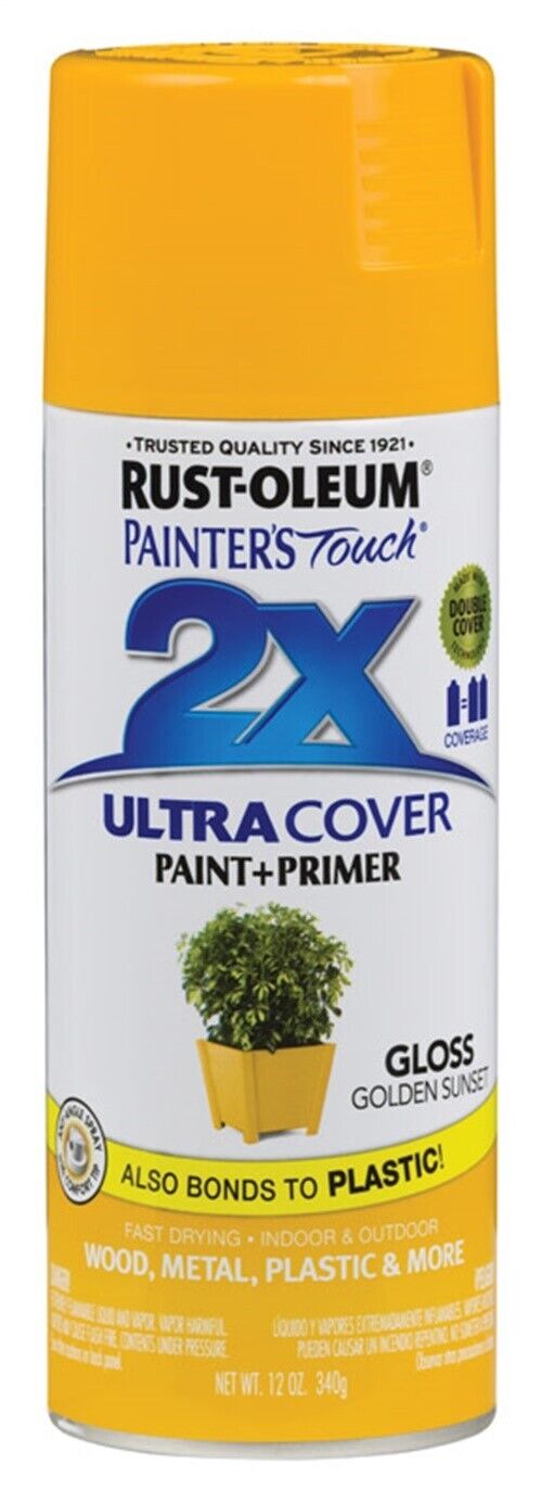 Rust-oleum 299910 Painters Touch 2x Golden Sunset Spray Paint 12 Oz. (pack Of 6)
