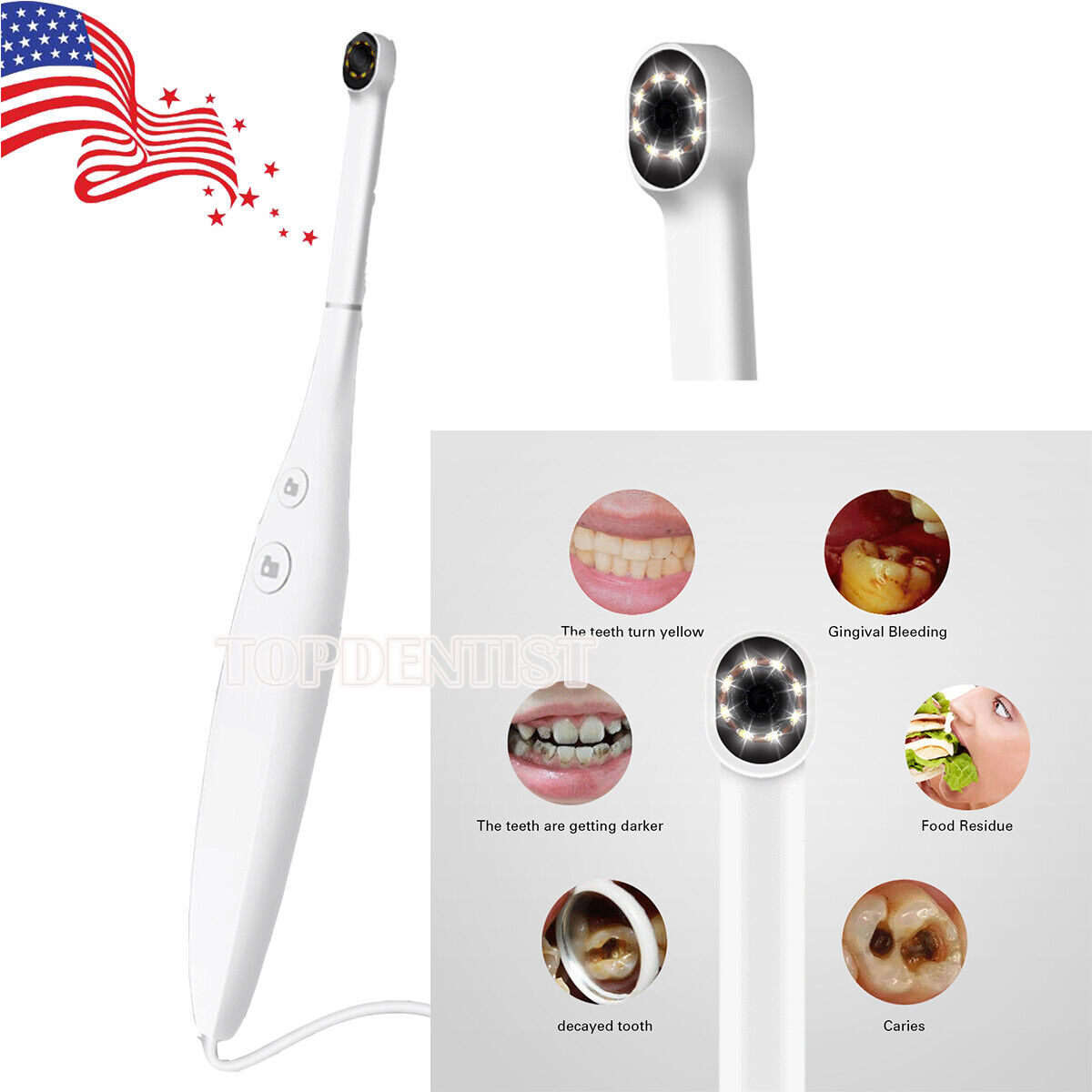 8 Led Light Dental Intraoral Camera Usb Digital Imaging Intra Oral Endoscope