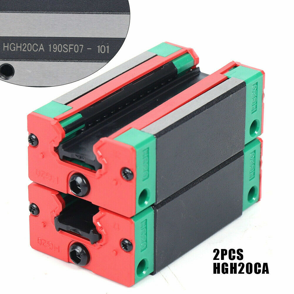 2pcs Hgh20ca Carriage Rail Block For Linear Rail Cnc Engraving Router 37.84kn