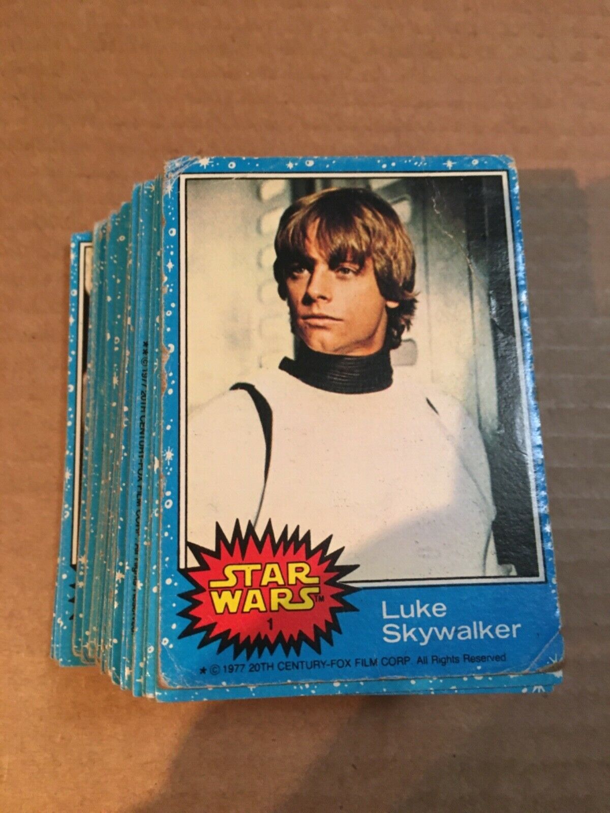 1977 Star Wars Series 1 Blue Complete Card Set(1-66)- Poor/ave