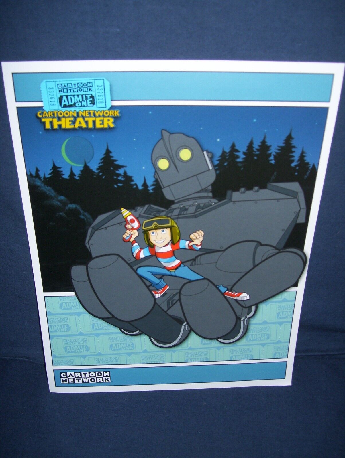 Cartoon Network Theater 8.5 X 11 Advertisement Sheet Rare 2002 Iron Giant