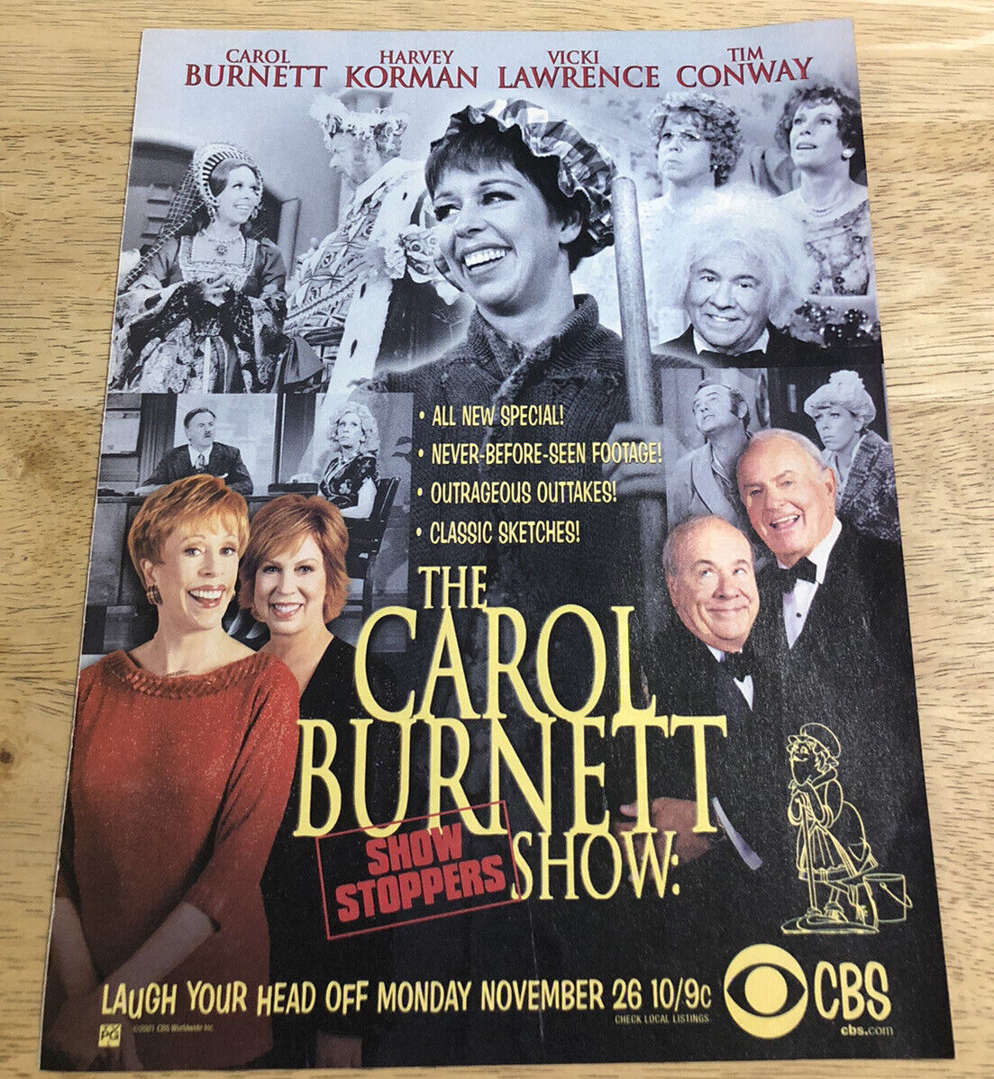 Carol Burnett Show Tv Special -  Vintage 2001 Magazine Print Ad
