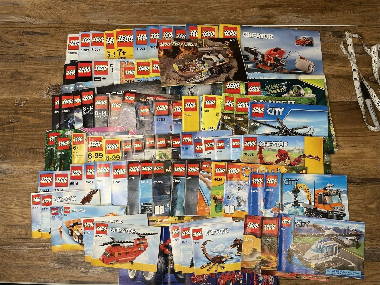 15 Lb Lot Of Various Lego Building Manuals From Many Sets - Lot