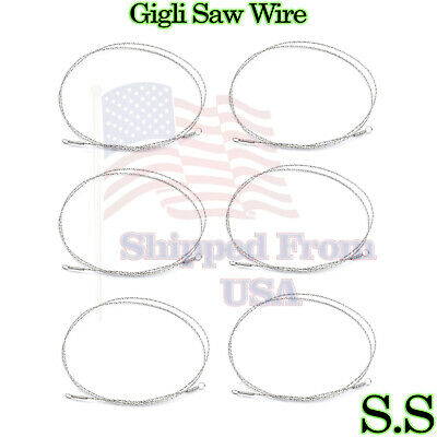 6 Pcs Gigli Saw Wire Neuro Surgical & Veterinary Instruments 9"+12"+20"