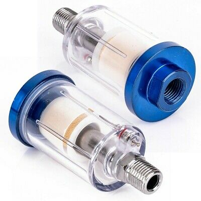 1* Inline 1&4 Air Oil Water Separator Filter For Compressor Spray Paint Tools