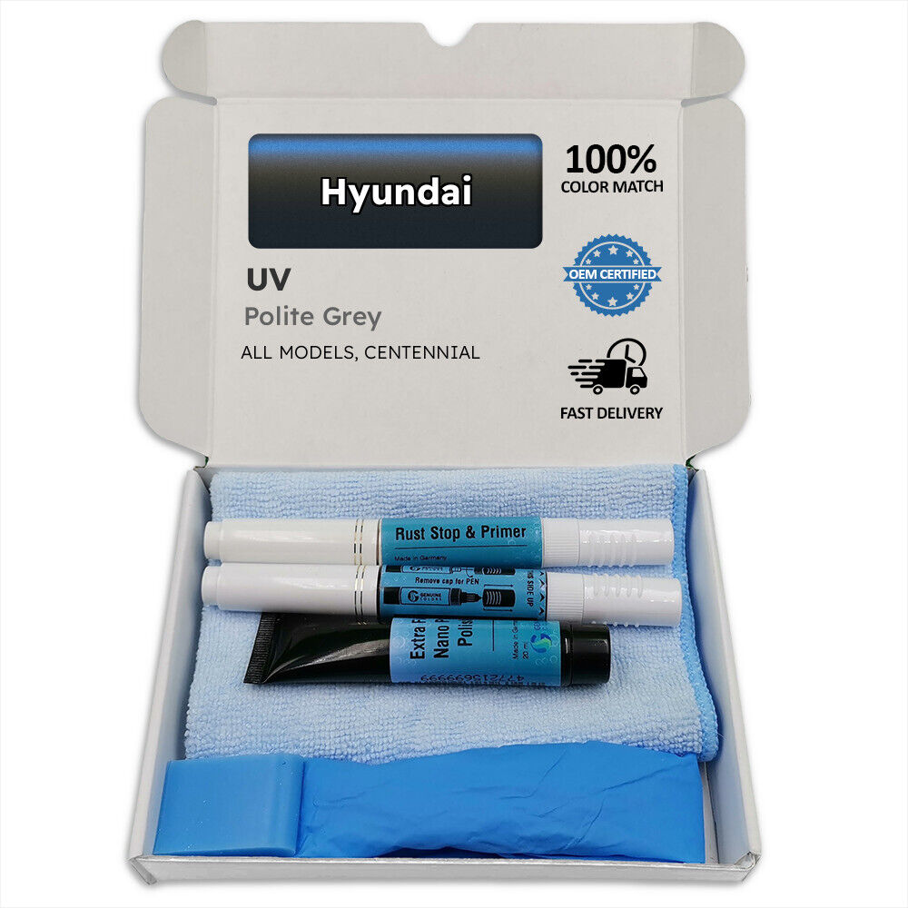 Uv Polite Grey Gray Touch Up Paint For Hyundai Centennial Pen Stick Scratch Chi