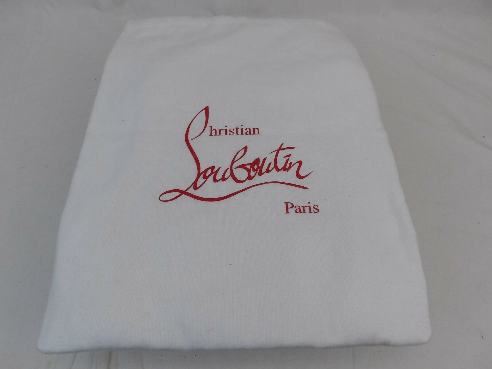 New Christian Louboutin White Dust Bag For Shoes Cluthces 11" X 15"