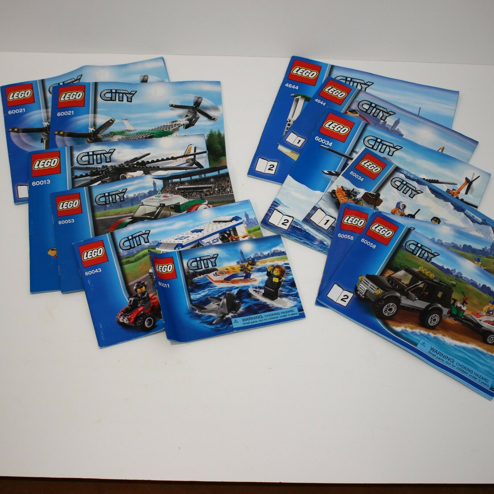 12 Lego Instruction Booklet Lot -manuals Only- City Used W/ Light Wear