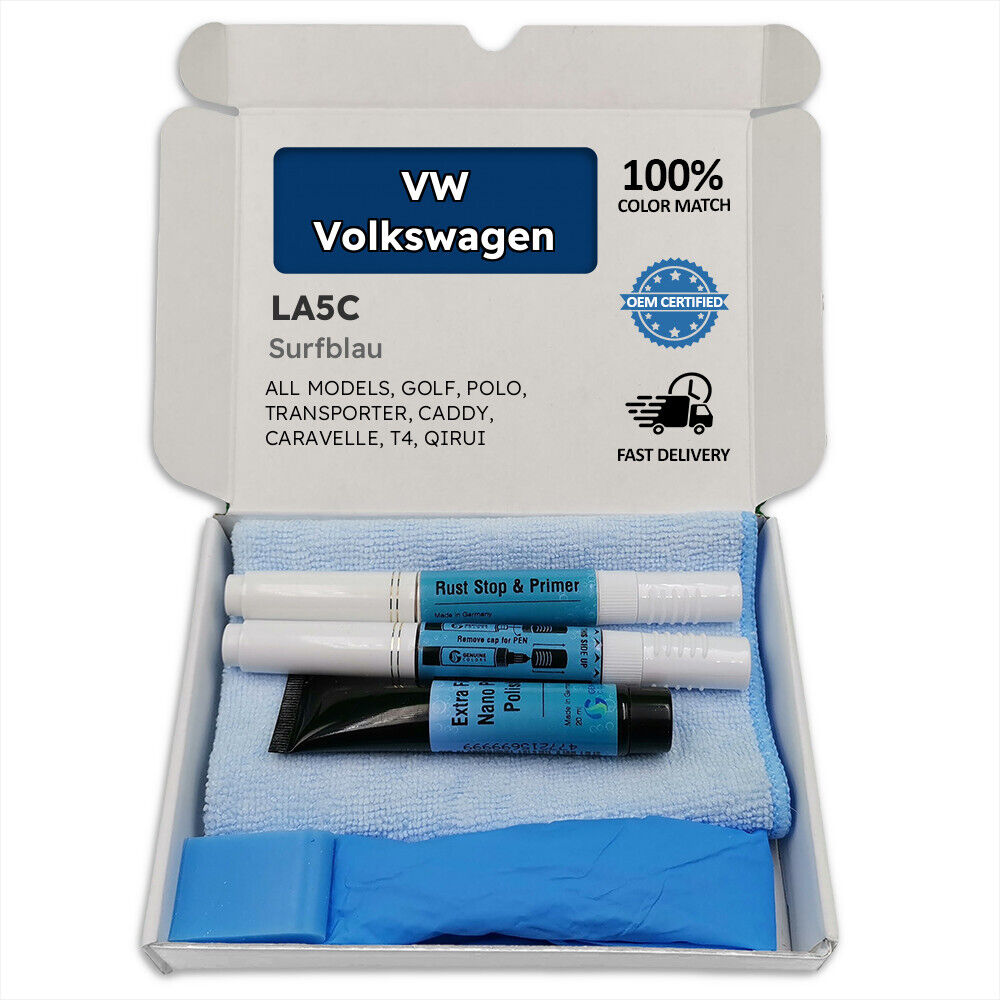 La5c Surfblau Blue Touch Up Paint For Vw Volkswagen Golf Polo Transporter Caddy
