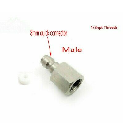 Pcp Paintball Quick Disconnect Plug Filling 8mm Coupling 1/8npt Male Adapter Kit