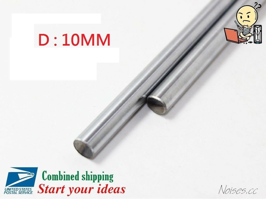 200 ~ 300 ~ 500mm 10mm Linear Motion Shaft Hardened Rod 3d Printer Cnc Prusa I3