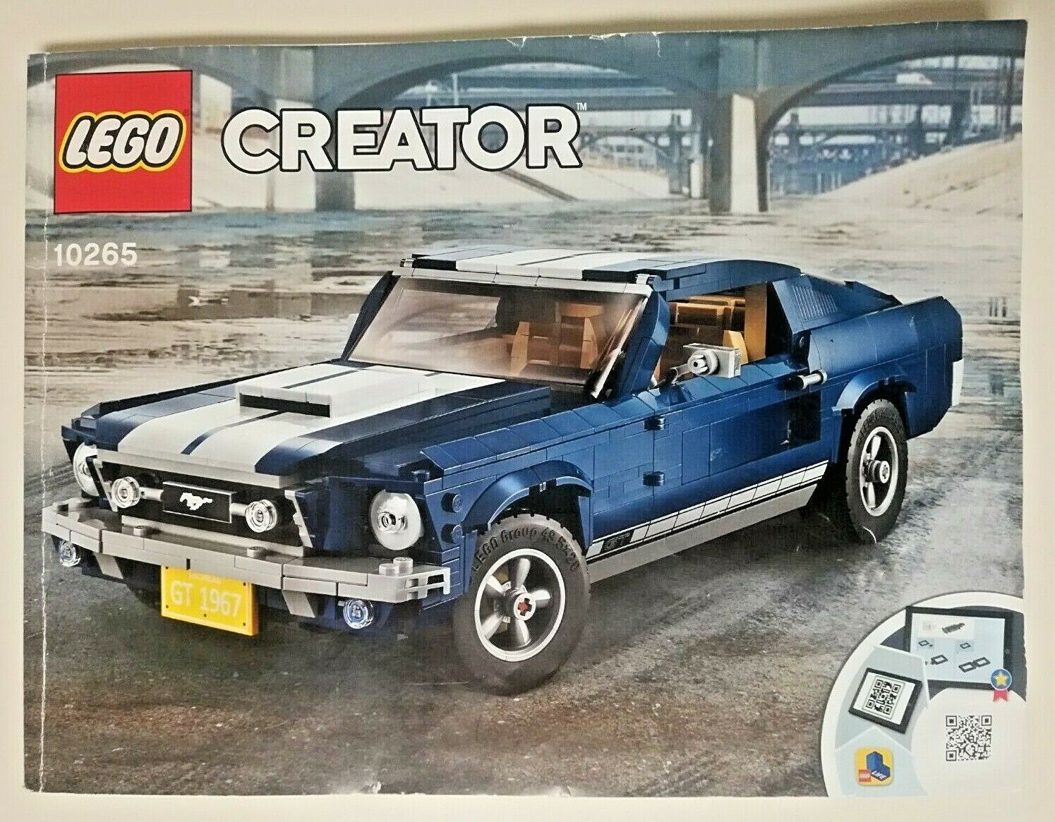 Lego Creator Blue & White Ford Mustang 10265 Authentic Manual Only
