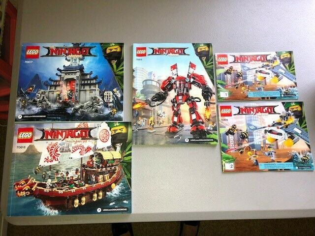 7 Lego Ninjago Instruction Manuals 70615 70618 70617 70606 70591 70609 (2)