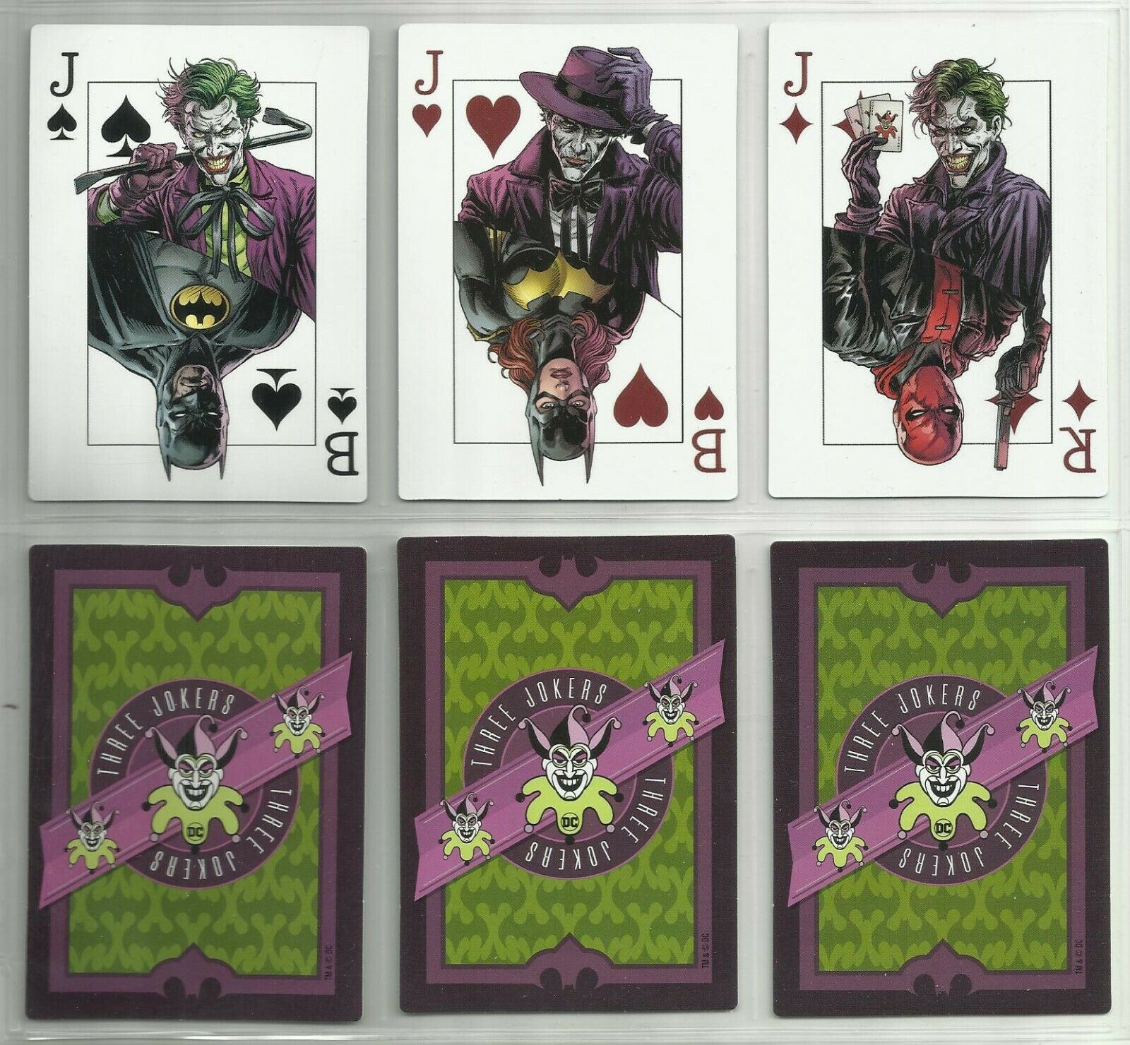 2020 Dc Comics Batman Three Jokers "complete Set" Of 3 Promo Playing Cards Mint!