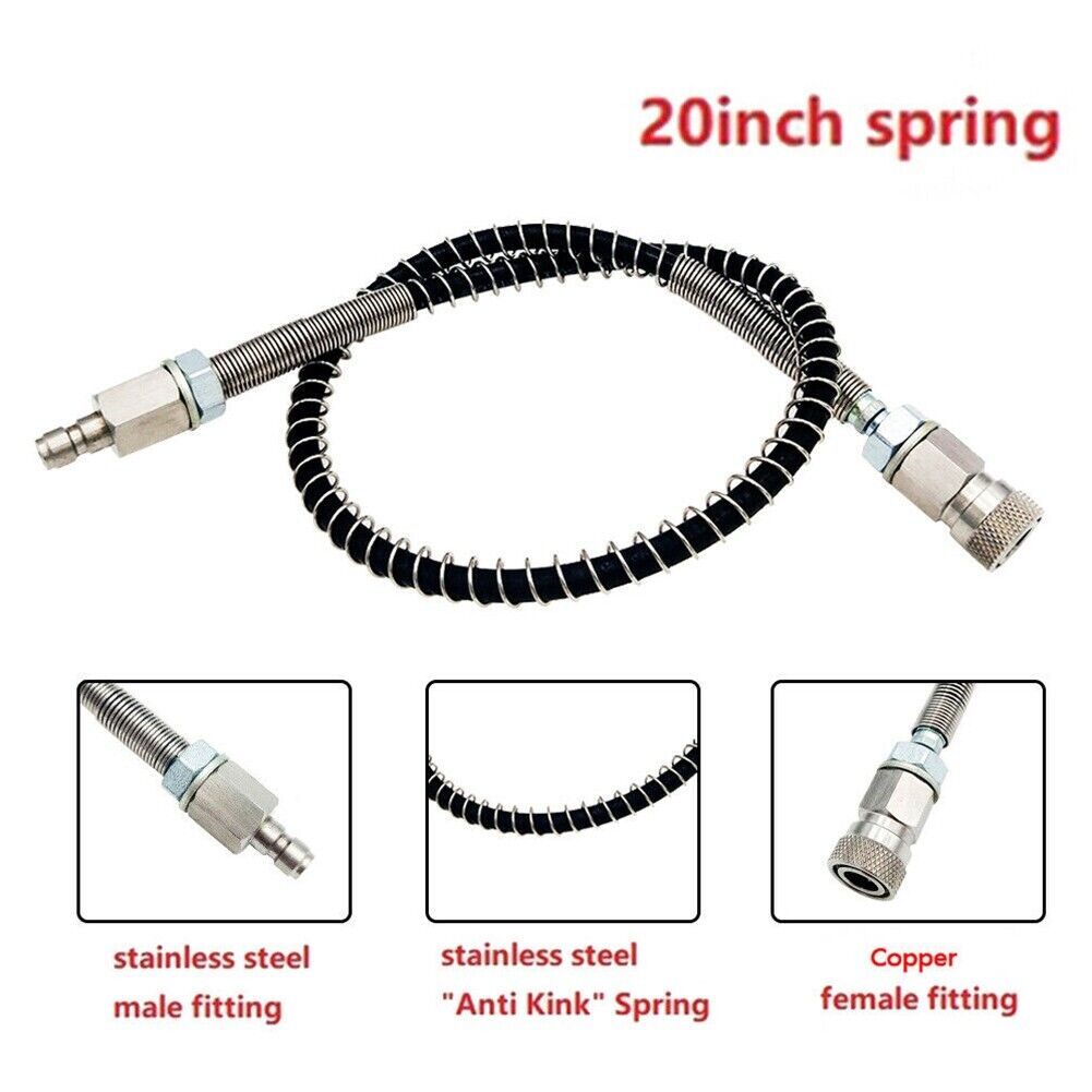20 Inch Paintball Pcp Hose For Hpa Air-fill Station Charging Adaptor 4500psi