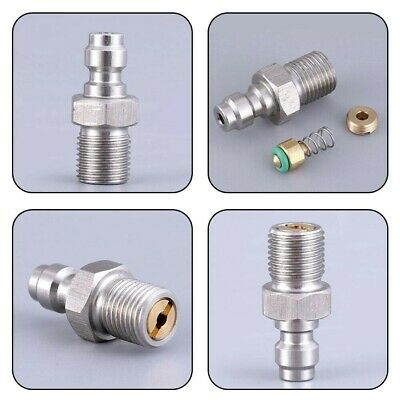 Nipple Male Connector M10/1 Pumps Quick Stainless Steel Thread Valve 0.3in 8mm