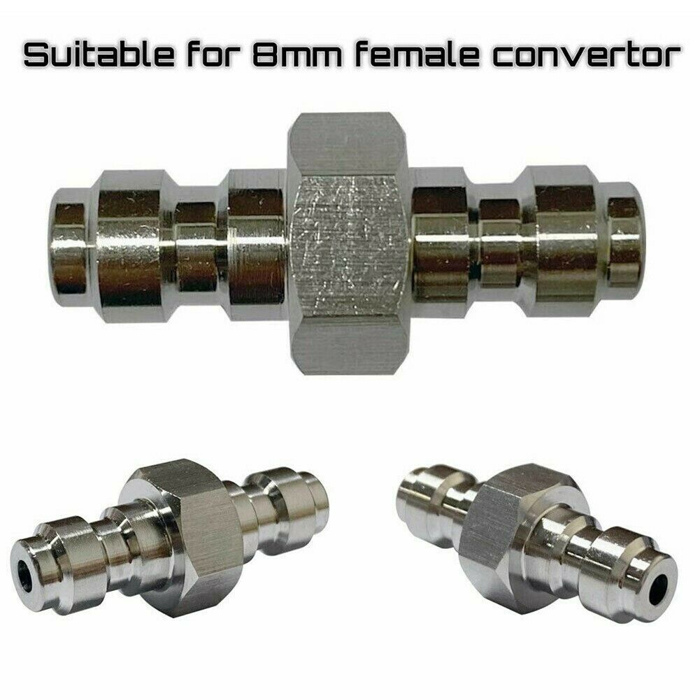 8mm Dual Double Male Quick Connect Adaptor Foster Fitting Stainless Steel