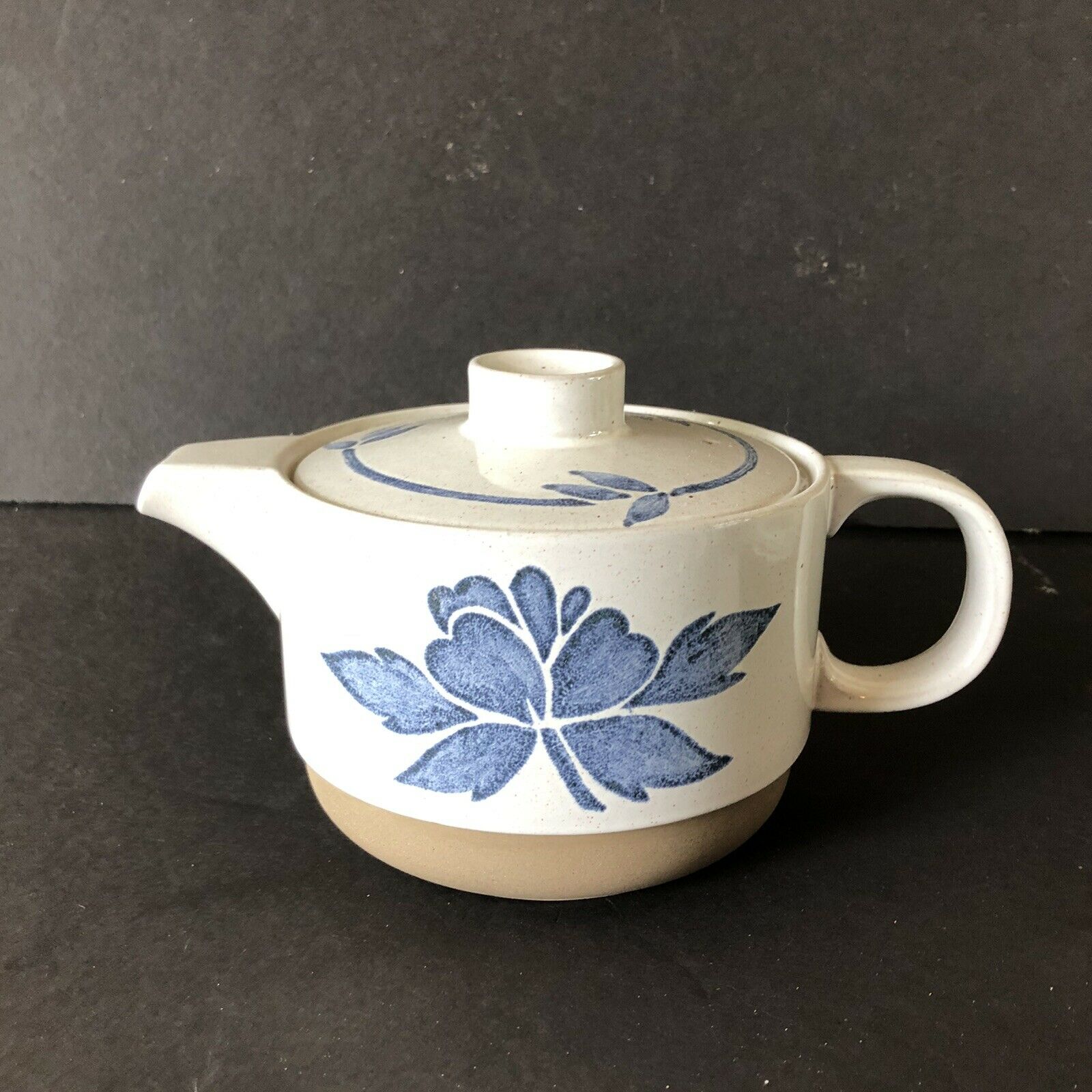 Blue Print Wedgwood Midwinter Stoneware Tea Pot Pitcher Handled Vintage
