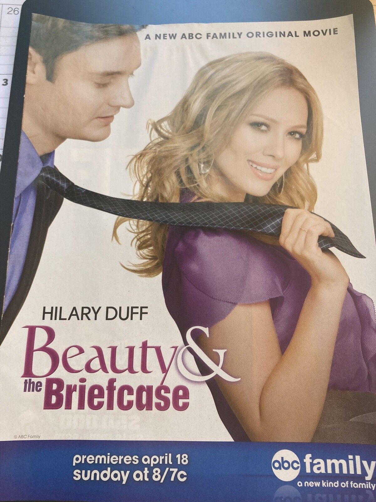 2010 Original Ad For Abc Tv Movie Beauty And The Briefcase With Hilary Duff