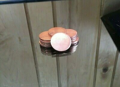 Copper Disk Circle Blanks 1-1/4" Diameter 1/8'' Thick 10 Pieces Disc Discs Disks