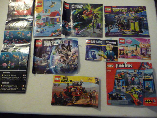 Lot 8 Legos Doctor Who Turtles Galaxy Squad Ranger Instruction Manuals Booklet