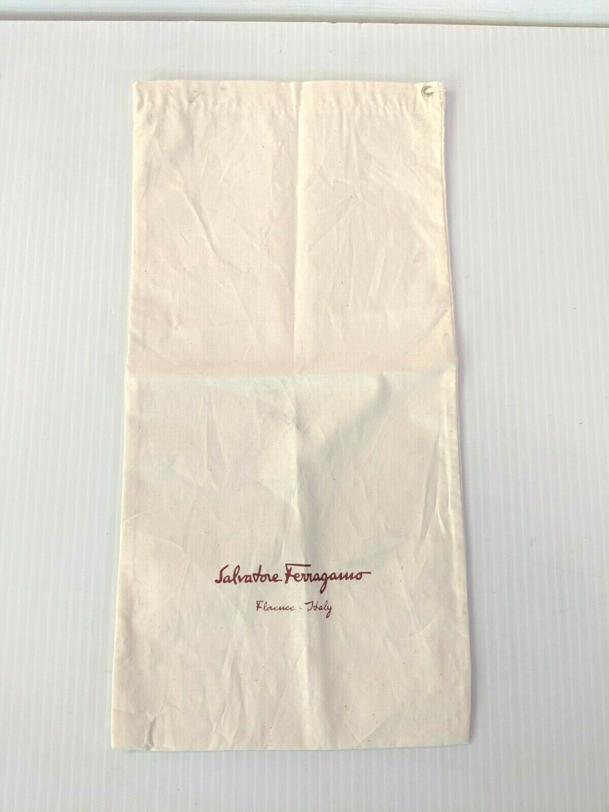 New Authentic Salvatore Ferragamo Drawstring Dust-bag Dust Cover 16.5" X 8"