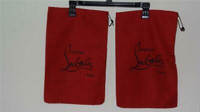 Brand New 2 Christian Louboutin Red Dust Bags Storage Bags W/ A Draw String
