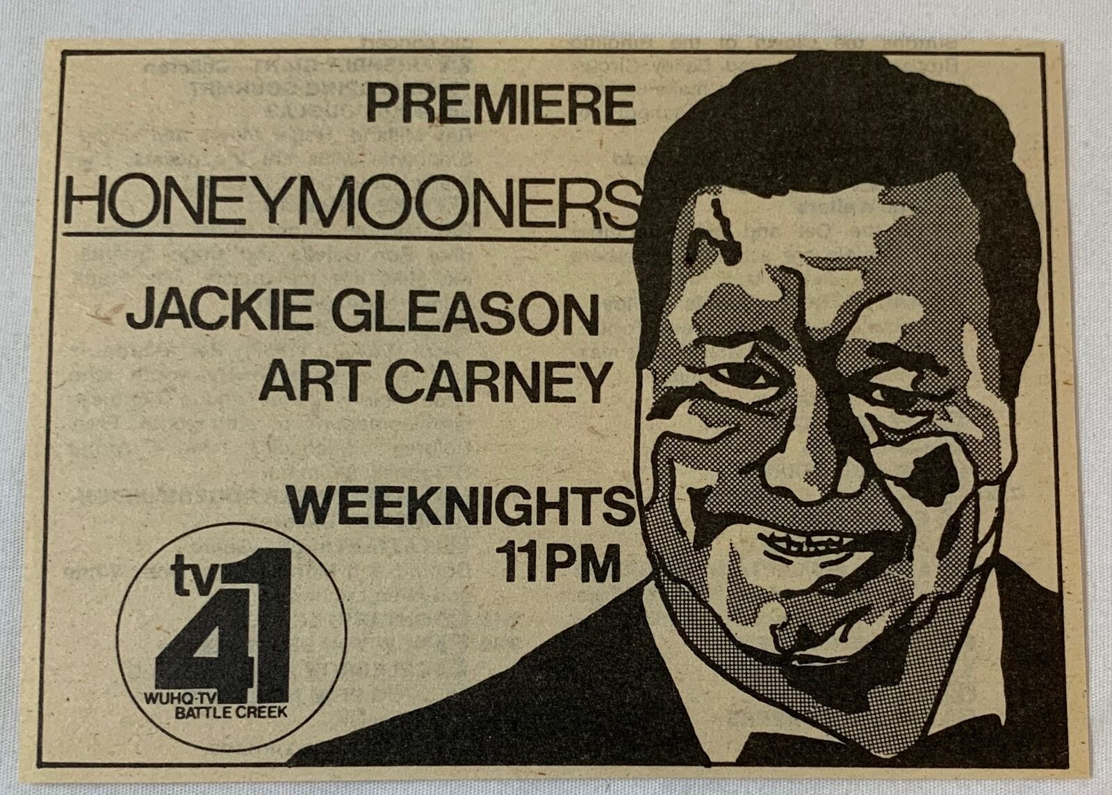 1974 Wuhq Tv Ad ~ The Honeymooners Jackie Gleason
