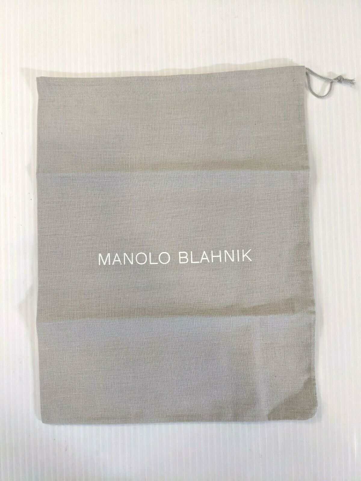 New Authentic Manolo Blahnik Drawstring Dust Cover Bag Shoes 13.5" X 10.5"