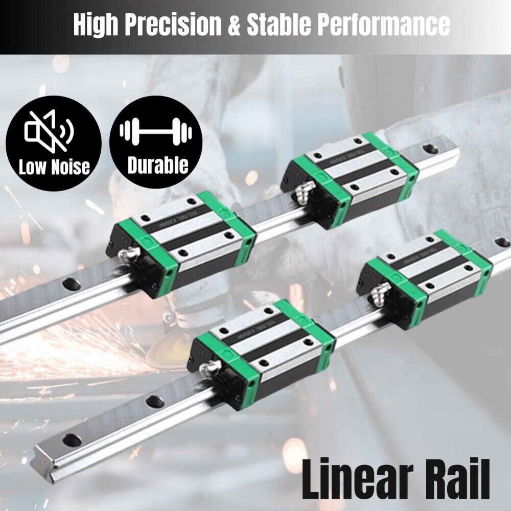 Hgr20 2pcs Linear Guide Rail 2000mm +4pcs Hgh20ca Slider Block For 3d Printer