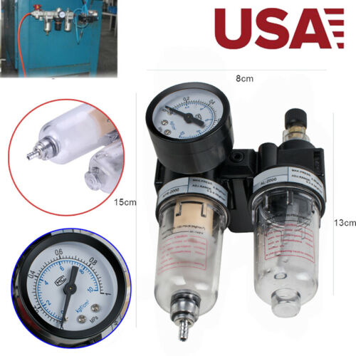 Usa 1/4'' Air Pressure Oil Water Separator Filter For Compressor Spray Paint Gun