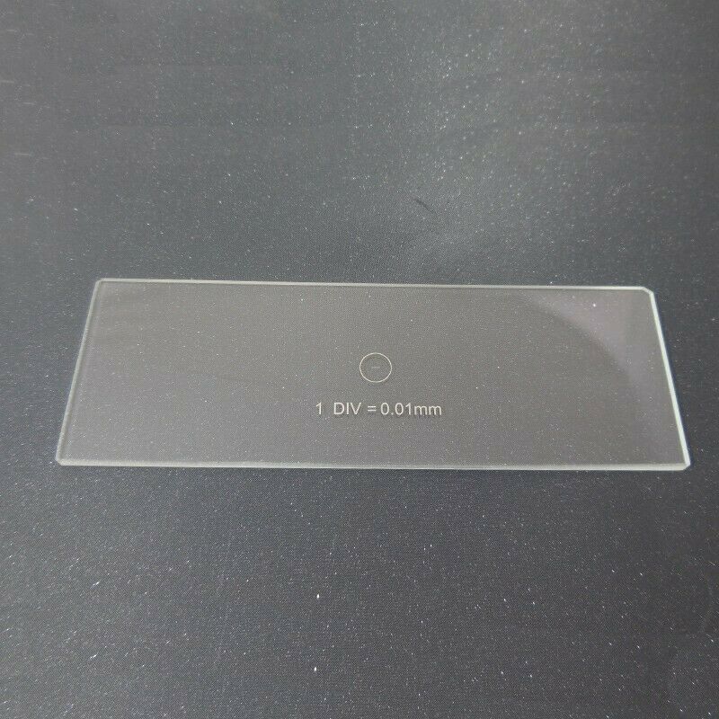 Div 0.01mm Stage Graticules Microscope Stage Micrometer Calibration Slide Scale