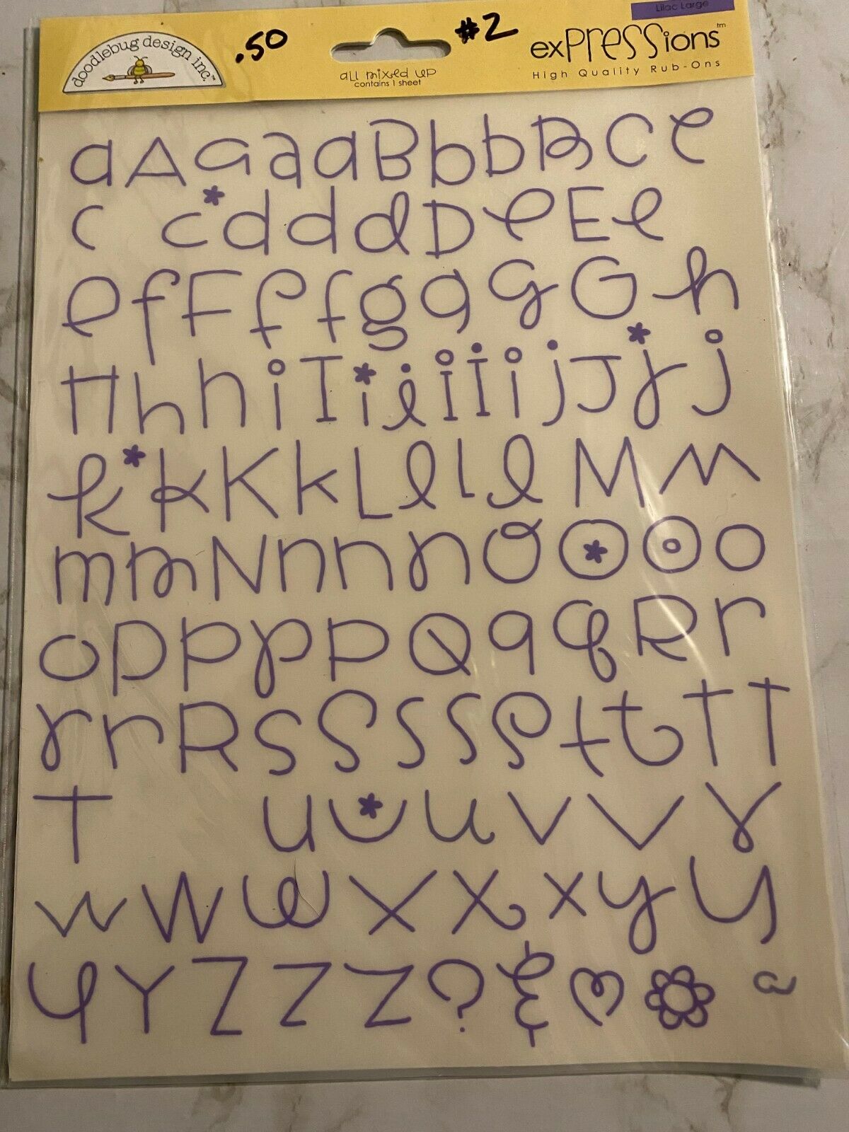 Doodlebug Alphabet Rub Ons