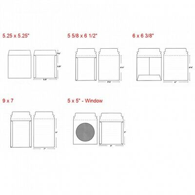 Cd/dvd White Cardboard Flat Mailers With Self Seal Flap