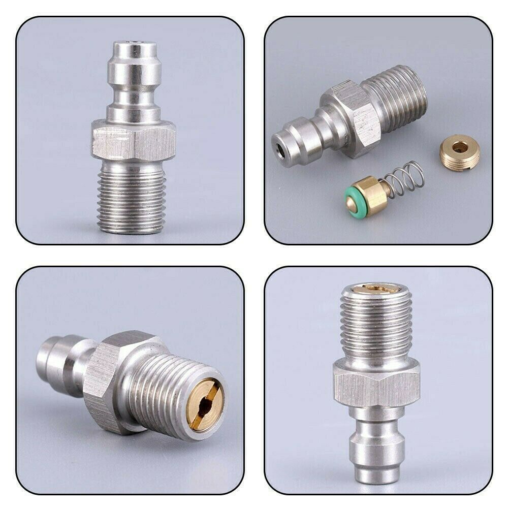 Nipple Male Connector Pcp M10/1 Plug Pumps Stainless Steel Valve 0.3in