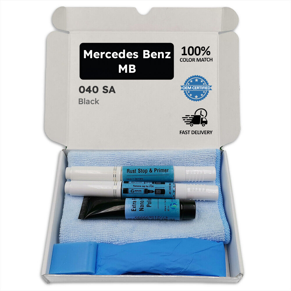 040 Sa Black Touch Up Paint For Mercedes Benz Mb Pen Stick Scratch Chip Fix Bru