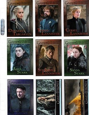 2018 Game Of Thrones Season 7 Complete 81 Base Card  Set + Promo P1 +wrapper