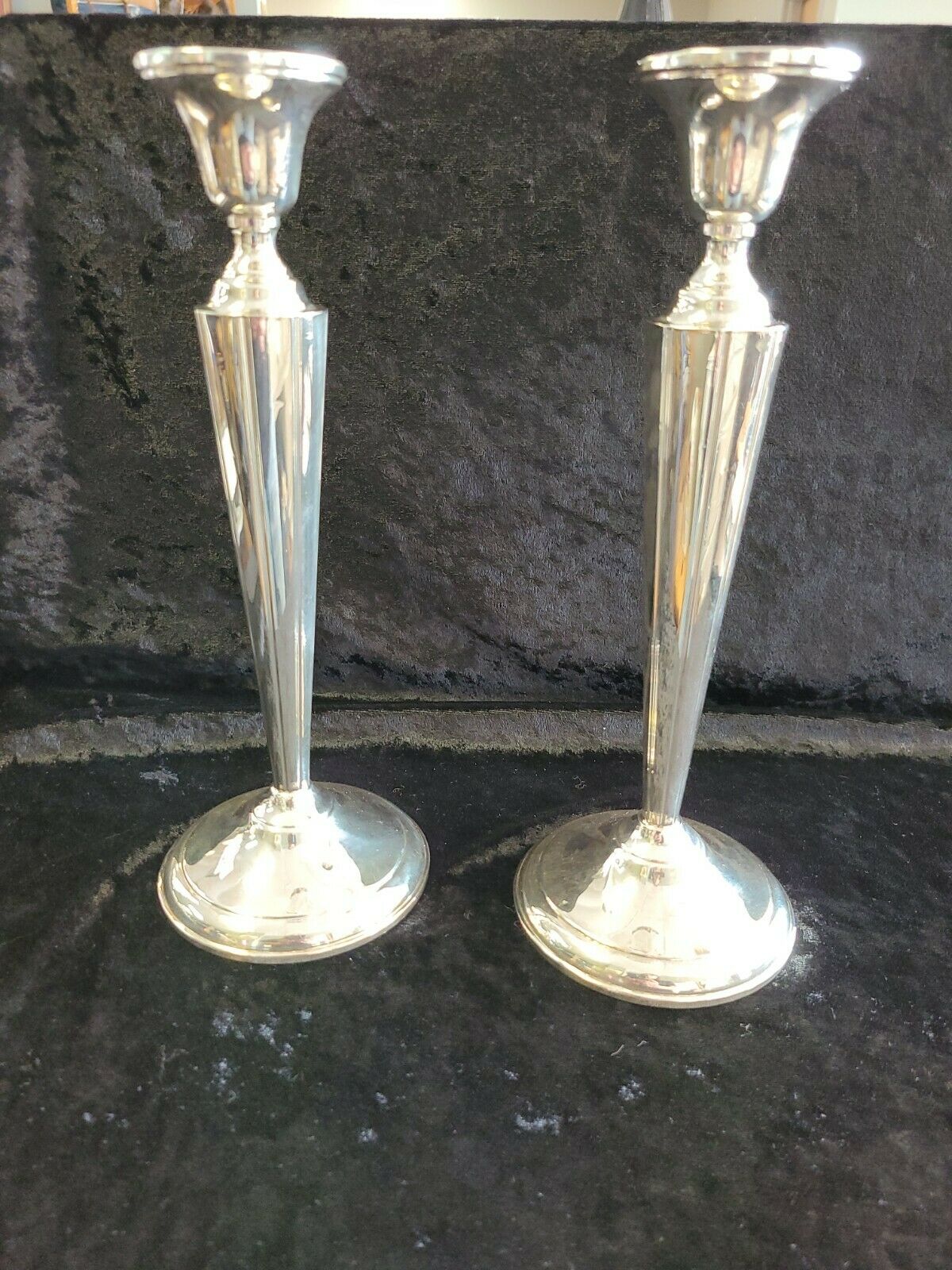 Sterling Candlesticks, 402, Weighted, 10" Tall